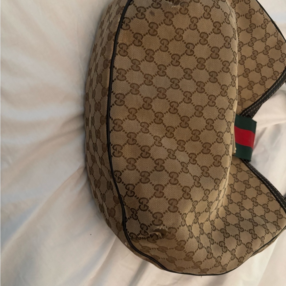 Gucci Beige Monogram Tote Bag